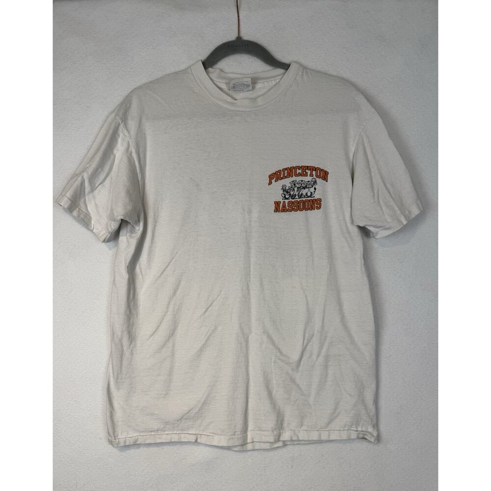 Vintage 90s Hanes Beefy T Princeton Nassoons T-Shirt Size L Single Stitch